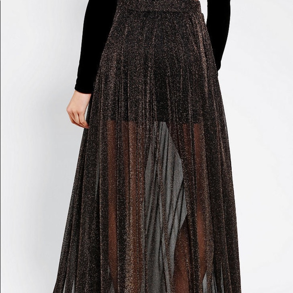 Urban Outfitters Black Glitter Maxi skirt